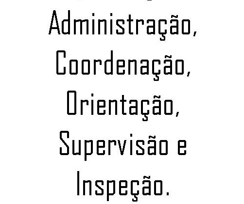 Introdução à Administração, Coordenação, Orientação, Supervisão e Inspeção	